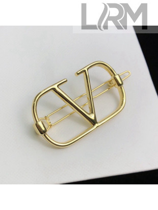 Valentino VLogo Brooch Gold 2021 32