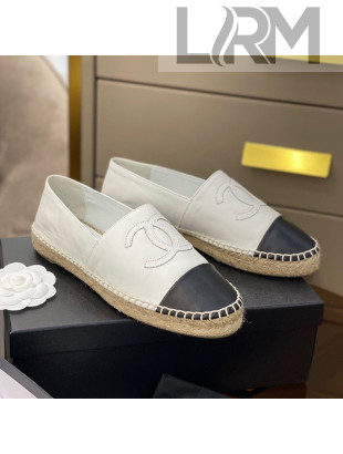 Chanel CC Lambskin Espadrilles White 2021 10