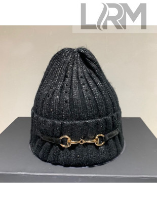 Gucci Horsebit Wool Knit Hat Black 2021