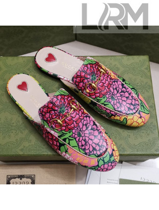 Gucci Flora Print Princetown Slipper Pink 2021