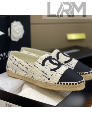 Chanel CC Tweed Espadrilles White 2021 24