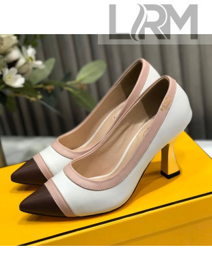 Fendi Colibri Calfskin Pumps 9.5cm White 2020