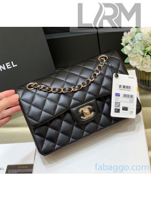 Chanel Quilted Lambskin Small Classic Flap Bag A01113 Origiinal Quality Black/Silver 2021 