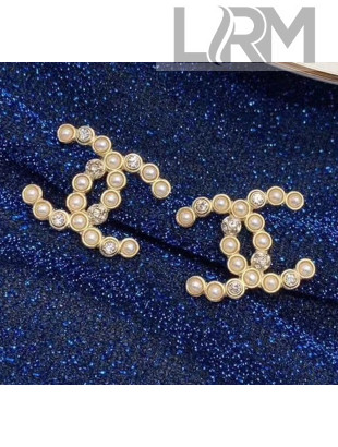 Chanel Crystal & Pearls CC Earrings 44 2020