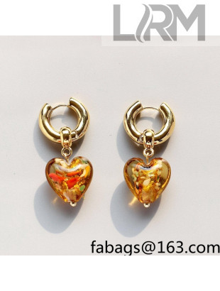 Love Short Earrings Amber Yellow 2021 65