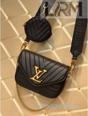 Louis Vuitton Multi Pochette New Wave Mini Bag M56461 Black 2020