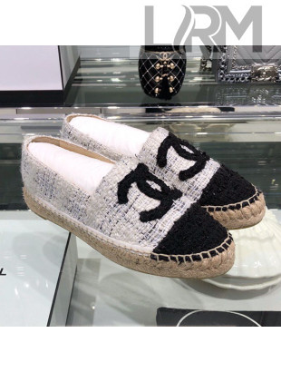 Chanel Tweed Espadrilles G29762 White 2019