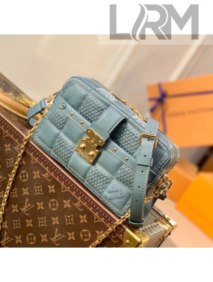 Louis Vuitton Troca PM Bag in Damier Quilt Lambskin M59115 Blue 2021 