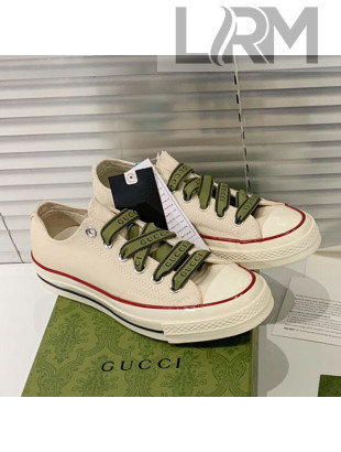 Gucci x Converse Canvas Low-top Sneakers White 2021 (For Women and Men)