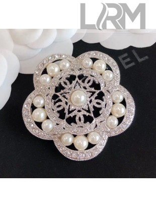 Chanel Silver Crystal Brooch 58 2020