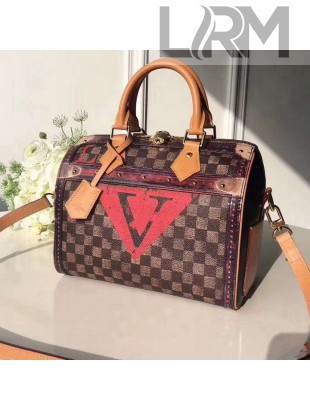 Louis Vuitton Transformed Damier Canvas Trompe l’oeil Speedy 25 Bag M52249 2019