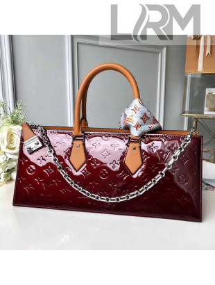 Louis Vuitton Monogram Vernis Leather Sac Tricot Bag M44371 Burgundy 2019