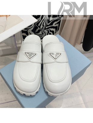 Prada Leather Mules White 2022 032451