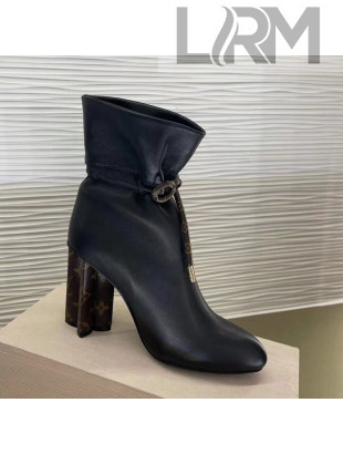 Louis Vuitton Silhouette Laced Ankle Boots Black 2021 112448