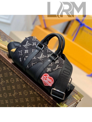 Louis Vuitton Men's Monogram Drip Keepall XS Bag M81011 Black 2021 