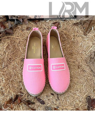 Louis Vuitton Logo Patch Canvas Espadrilles Pink 2021 45