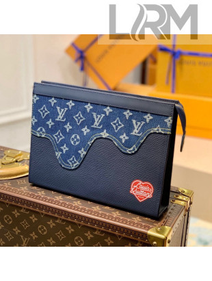 Louis Vuitton Pochette Voyage MM Monogram Drip Pouch M45961 Blue 2022 