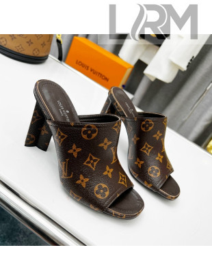 Louis Vuitton Silhouette High Heel Slide Sandals 8cm Monogram Canvas 2022