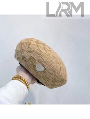 Bottega Veneta Knit Beret Hat Beige 2022 23