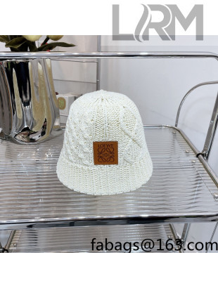 Loewe Knit Bucket Hat White 2022 37