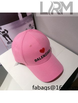 Balenciaga Love Canvas Hat Pink 2022 0401117