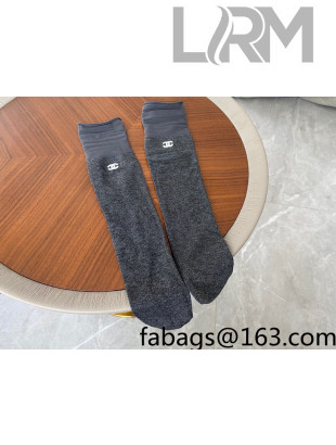 Chanel Socks Dark Grey 2022 040177