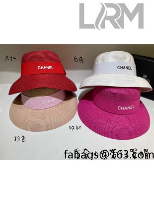 Chanel Straw Wide Brim Hat 2022 040167