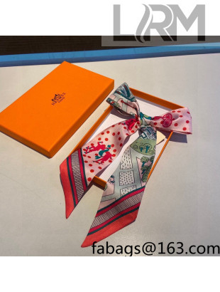 Hermes Silk Bandeau Scarf Pink 2022 11