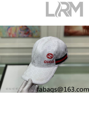 Gucci GG Canvas Baseball Hat White 2021 65