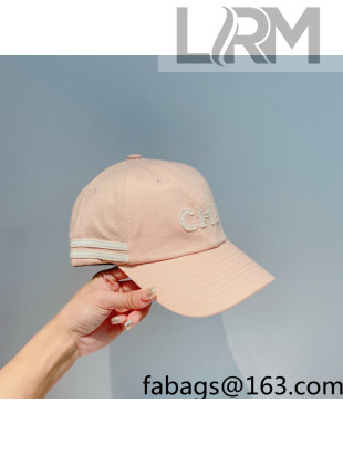 Chanel Canvas Baseball Hat Pink 2022 85