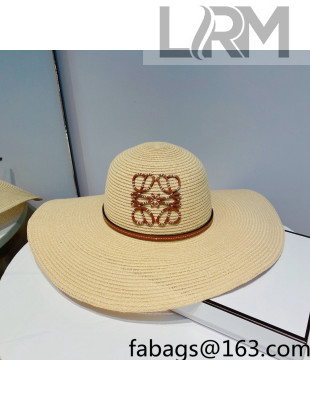 Loewe Straw Wide Brim Bucket Hat Beige 2022 0310123