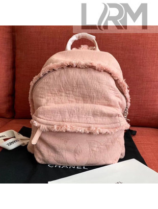 Chanel Fabric Fringe Backpack Pink 2019