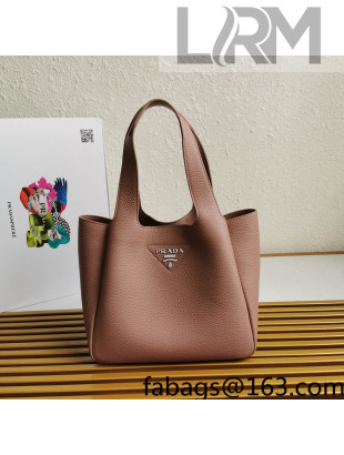 Prada Flou Leather Tote Bag 1BG335 Khaki 2021 