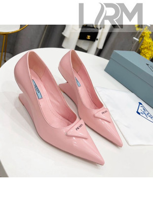 Prada Brush Leather Pumps 6.5cm Pink 2022 29