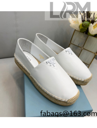 Prada Nappa Lambskin Espadrilles White 2022 030732