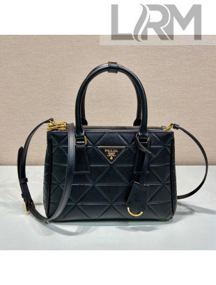  Prada Small Galleria Quilted Saffiano Leather Bag 1BA896 Black 2023 