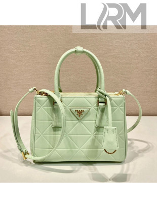  Prada Small Galleria Quilted Saffiano Leather Bag 1BA896 Green 2023