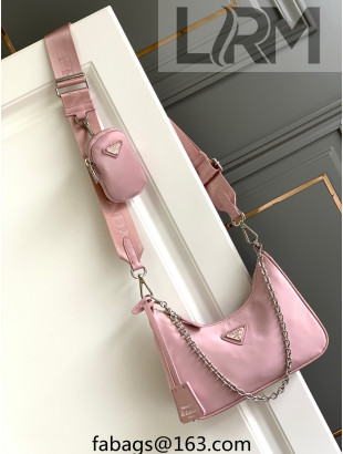  Prada Re-Edition 2005 Re-Nylon Shoulder Bag 1BH204 Powder Pink 2023