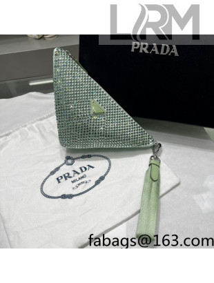 Prada Triangle Crystal Pouch 1NE039 Green 2022