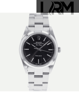 SUPER QUALITY – Rolex Air-King 14000 - Men & Women: Dial Color – Black, Bracelet - Stainless Steel, Case Size – 34mm, Max. Wrist Size - 6.25 inches