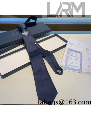 Dior Bee Silk Tie Dark Blue 2022 0310102