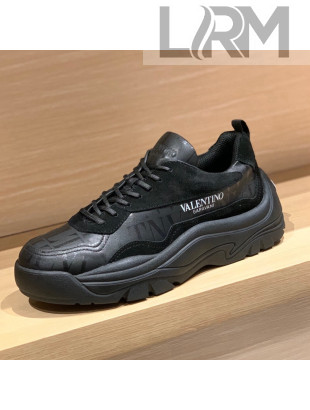 Valentino Gumboy VLTN Print Calfskin Sneakers Black 2022 032652