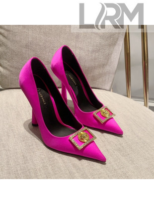 Versace Silk High Heel Pumps 11cm Hot Pink 2022 032807