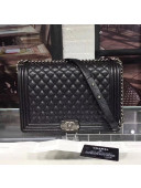 Chanel Large Original Caviar Leather Le Boy Flap Bag 30cm Black