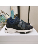 Dior D-Wander Sneakers in Camouflage Technical Fabric Black/Blue 2021 06