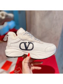 Valentino VLogo Leather and Wool Sneakers White 2021 111895