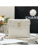 Chanel Lambskin Small Dinner Bag AS2877 White 2021