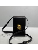 Givenchy Mini 4G Vertical Crossbody Bag in Black Box Leather 2021