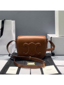 Celine Folco Cuir Triomphe Mini Bag in Smooth Calfskin Brown 2021 198263