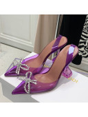 Amina Muaddi TPU Slingback Pumps with Crystal 9.5cm Purple 2021 29